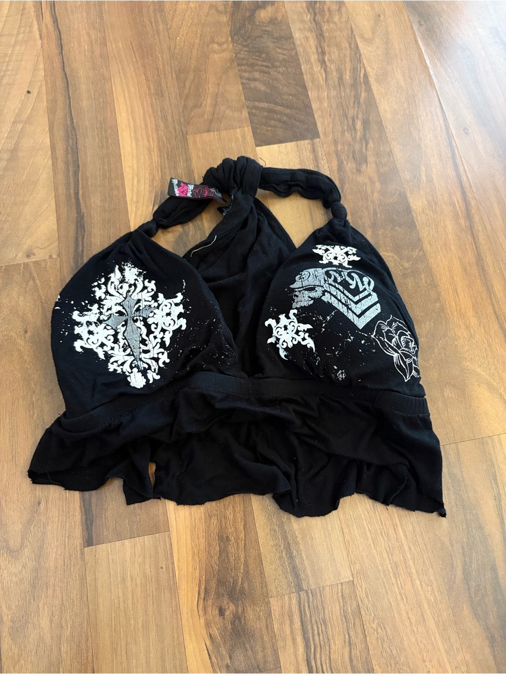 Vintage Metal Mulisha Halter Black Top
